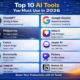 Top 10 AI tools you must use in 2026 including ChatGPT, Google Gemini, Midjourney, DALL·E, Canva, Jasper AI, Grammarly, Pictory, Copy.ai, and Notion AI for productivity and business growth