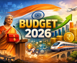 Budget 2026 highlights showing India’s economic growth, tax plans, and development focus