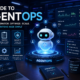 A futuristic AI operations control center showing autonomous AI agents, real-time monitoring dashboards, security analytics, testing, deployment, and optimization representing the complete AgentOps lifecycle.