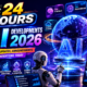 Last 24 Hours AI Developments 2026 featured image showing a futuristic AI robot interacting with a holographic world map, live AI news dashboard, AI chip, robotics, cloud computing, cybersecurity, generative AI, and global artificial intelligence innovations.