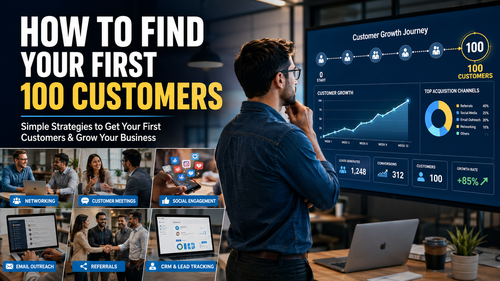 How to find your first 100 customers with startup customer acquisition strategies