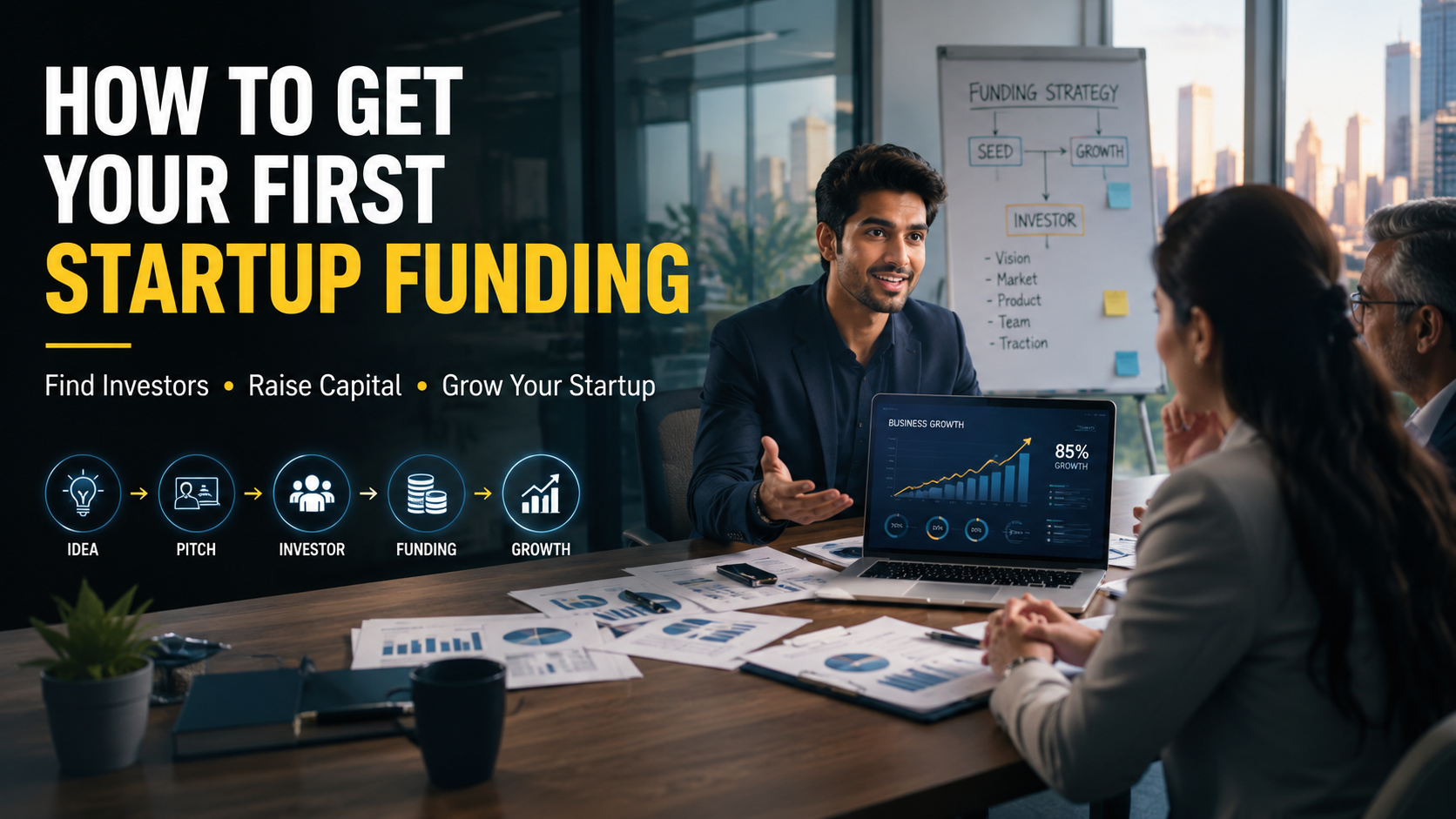 How to get your first startup funding with investors and business growth strategy