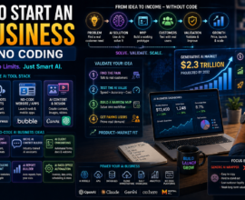 How to start an AI business with no coding using no-code AI tools, workflow automation, AI chatbots, MVP validation, and customer testing