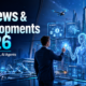 AI News and Developments 2026 featured image showing a business professional interacting with a holographic AI assistant in a futuristic smart city with AI agents, robotics, cloud computing, cybersecurity, generative AI, and data analytics dashboards.