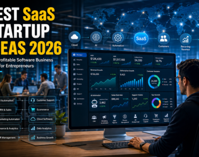 Best SaaS startup ideas 2026 with AI automation, cloud software, analytics, and profitable business opportunities