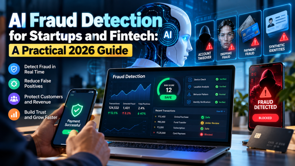 AI fraud detection for startups and fintech with real-time risk scoring dashboard