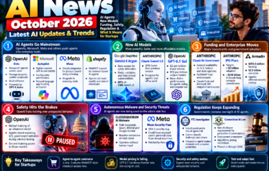 AI news October 2026 covering AI agents, new models, funding, safety concerns, autonomous malware, regulation, and startup trends