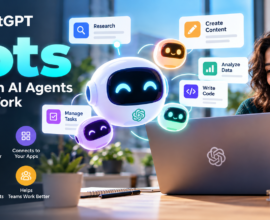 ChatGPT Dots AI agents helping with research, content creation, coding, and task management