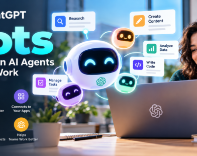 ChatGPT Dots AI agents helping with research, content creation, coding, and task management