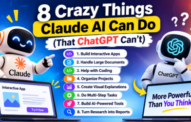 8 crazy things Claude AI can do, including coding, interactive apps, document analysis, and AI tools compared with ChatGPT.