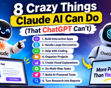 8 crazy things Claude AI can do, including coding, interactive apps, document analysis, and AI tools compared with ChatGPT.
