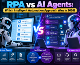 RPA vs AI agents comparison for intelligent automation in 2026